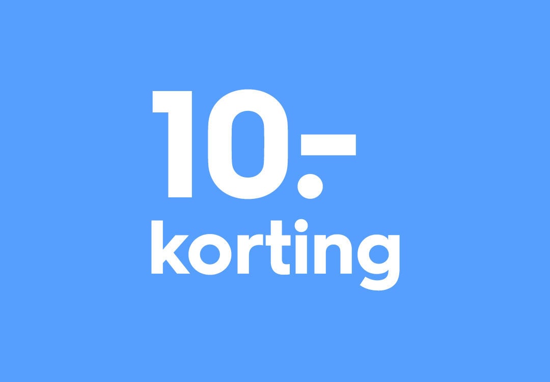 10.- korting bij 50.- besteding