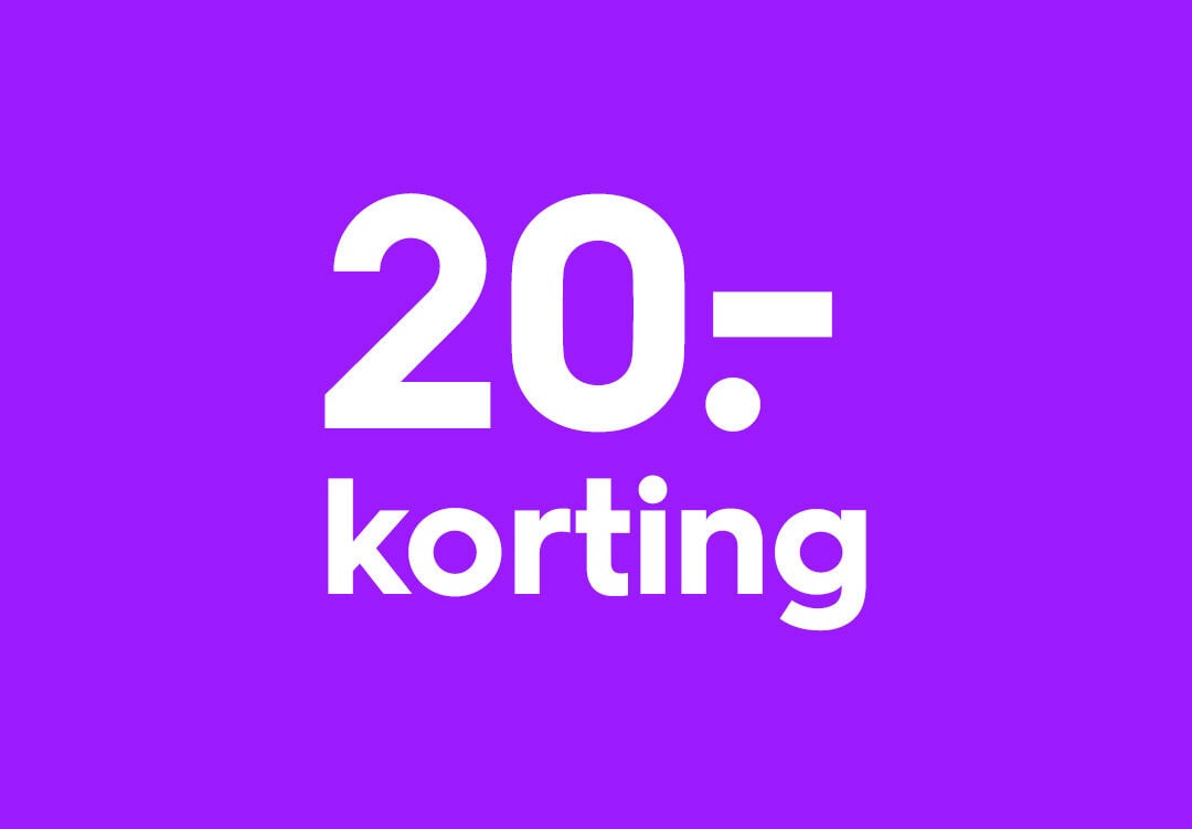 20.- korting bij 80.- besteding