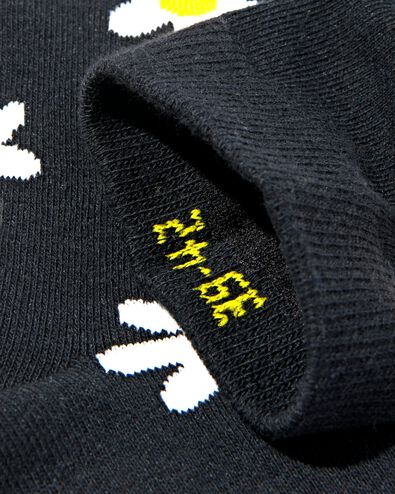 sokken met katoen madeliefjes zwart 39/42 - 4141107 - HEMA