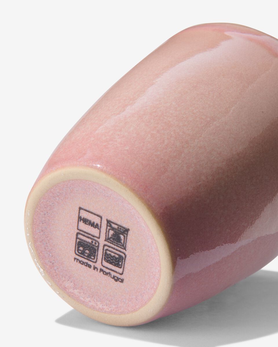 mok 240ml Porto reactief glazuur roze - HEMA
