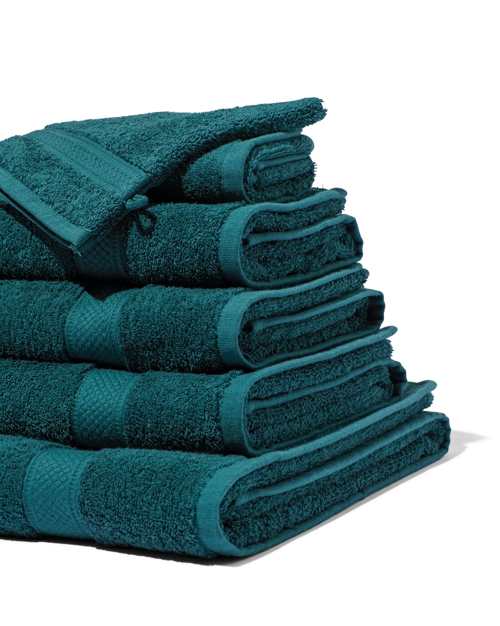 handdoeken - zware kwaliteit donkergroen - HEMA