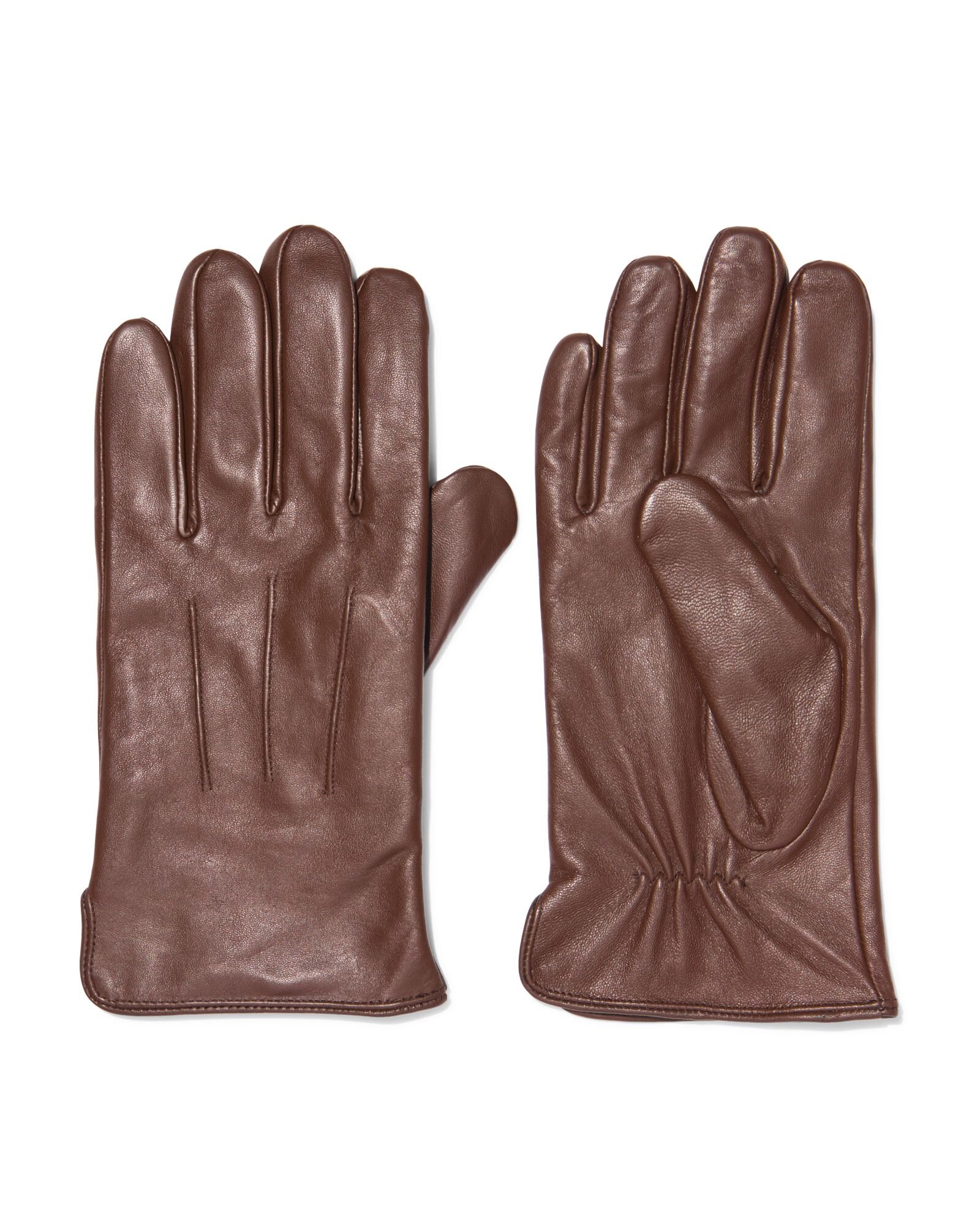leren heren handschoenen bruin - HEMA