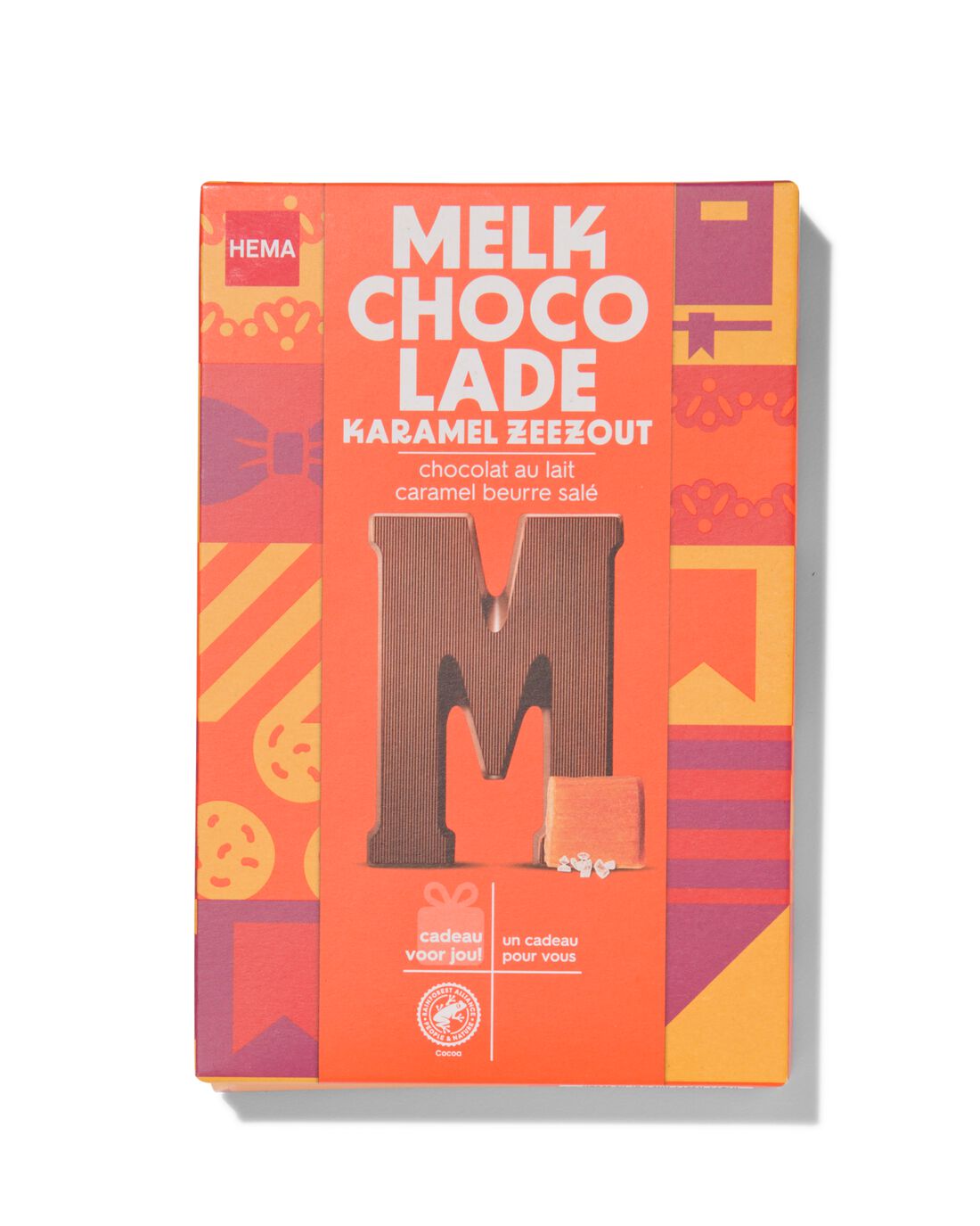 HEMA Chocoladeletter Melk Karamel Zeezout M 135gram