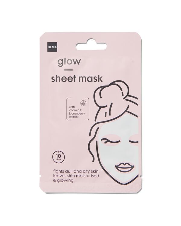 sheet gezichtsmasker - glow - HEMA