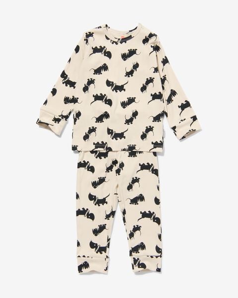 baby pyjama rib katoen/stretch Takkie wit - HEMA