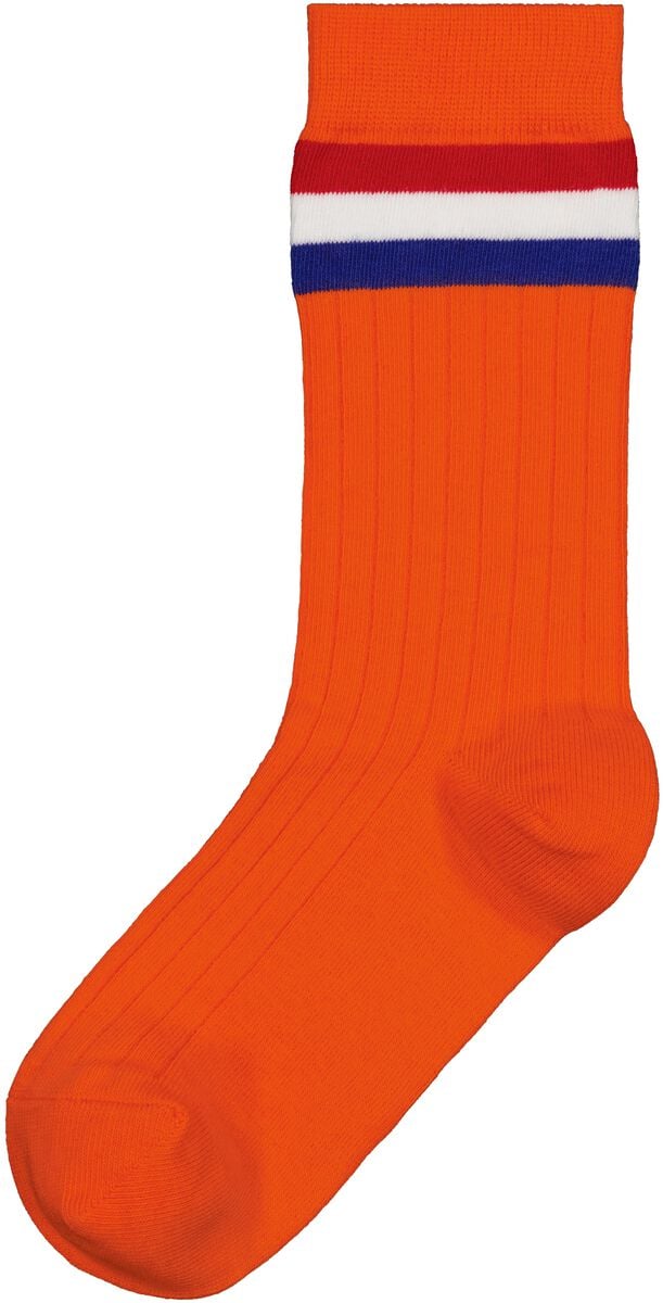 kaping Beleefd reactie sokken rib WK oranje - HEMA