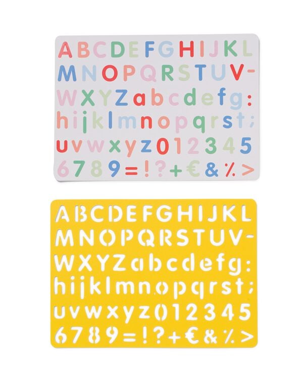 tekensjabloon letters en cijfers - 15900080 - HEMA