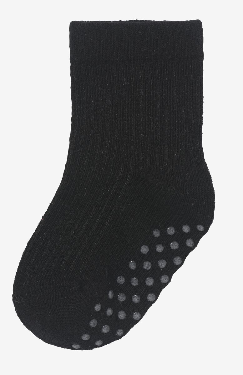 baby sokken met katoen - 5 paar grijs - HEMA