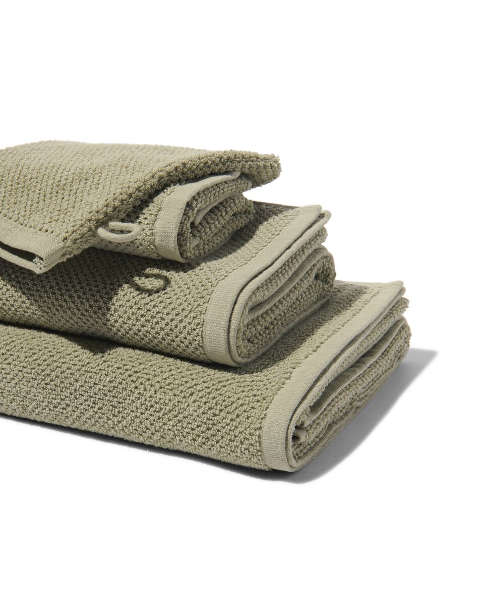 handdoeken tweedekans recycled katoen lichtgroen - HEMA