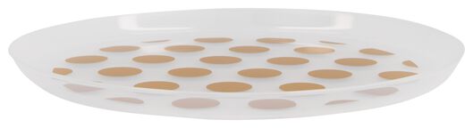 plastic borden herbruikbaar - Ø22.5 cm - gouden stippen - 4 stuks - HEMA