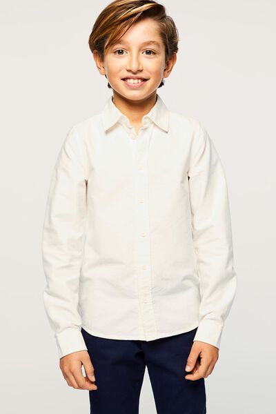 kinderoverhemd gebroken wit - HEMA