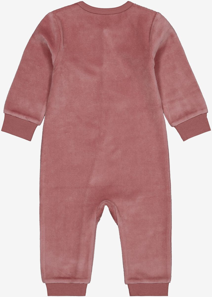 baby pyjama rib roze - HEMA