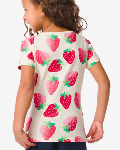 kinder t-shirt met aardbeien perzik 110/116 - 30864159 - HEMA