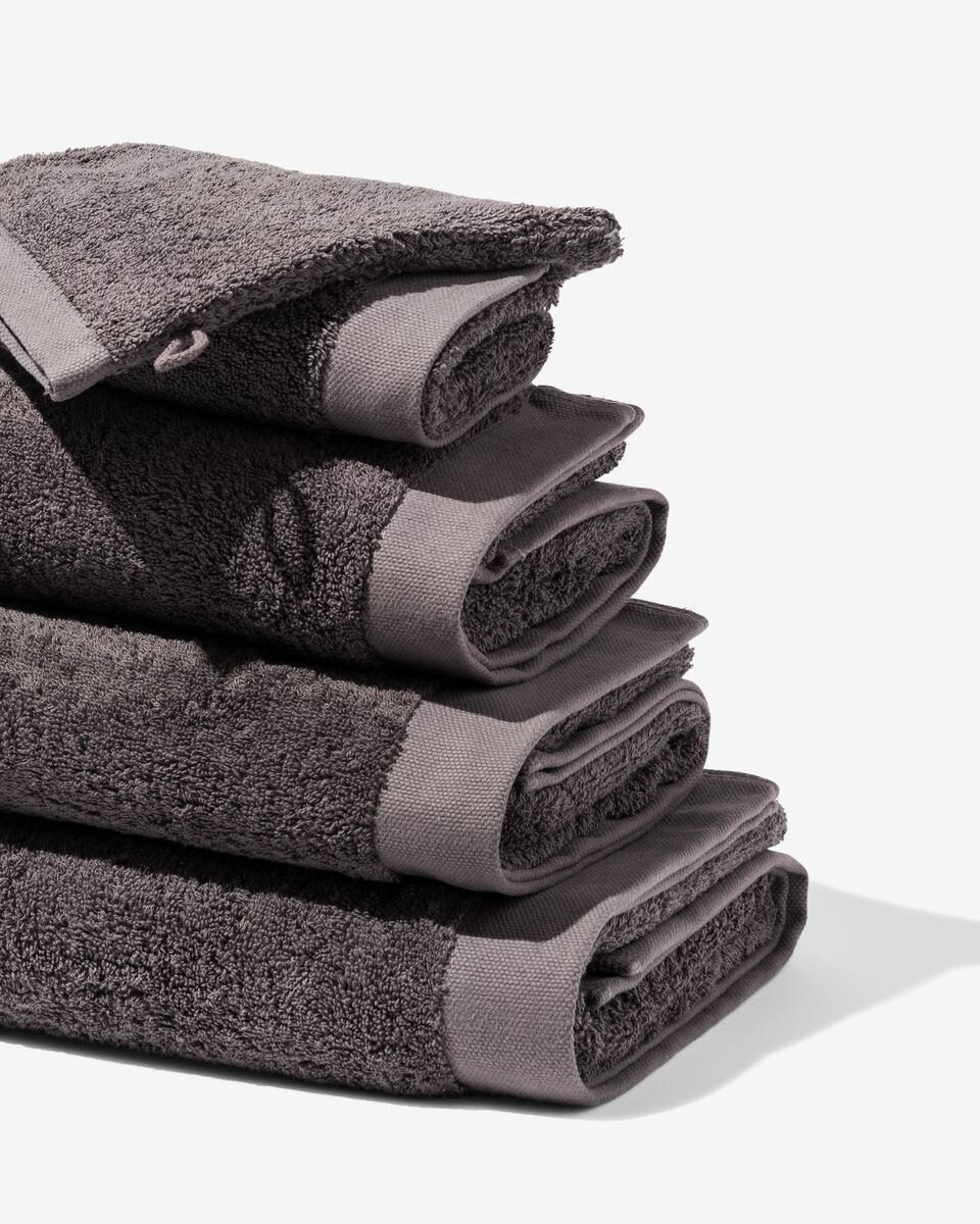 handdoeken - hotel extra zacht donkergrijs - HEMA