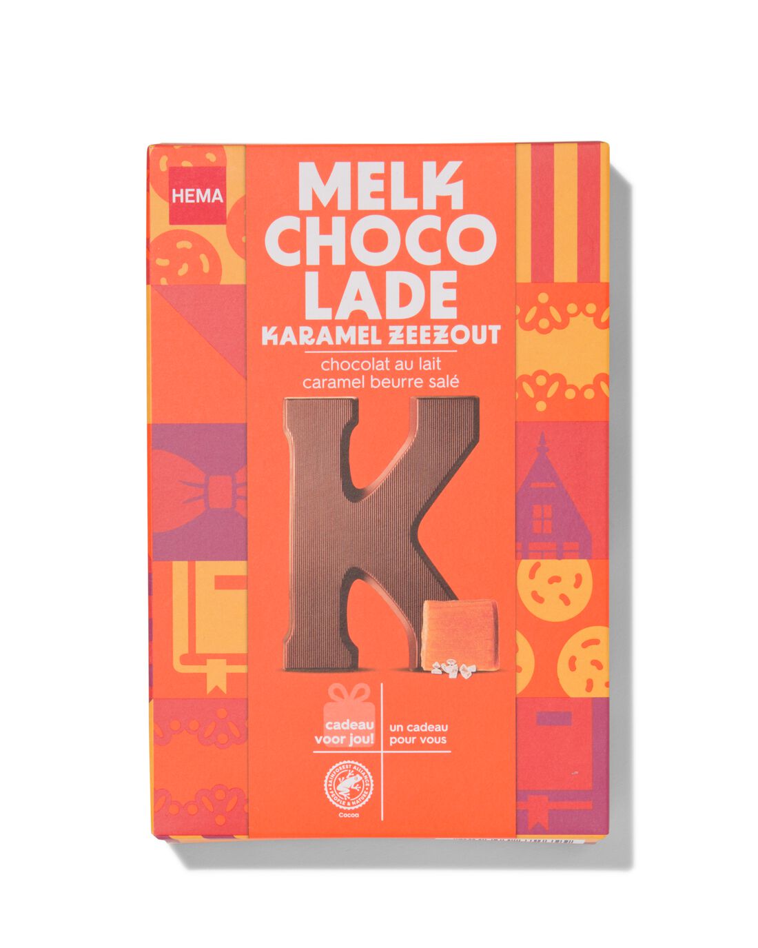 HEMA Chocoladeletter Melk Karamel Zeezout K 135gram