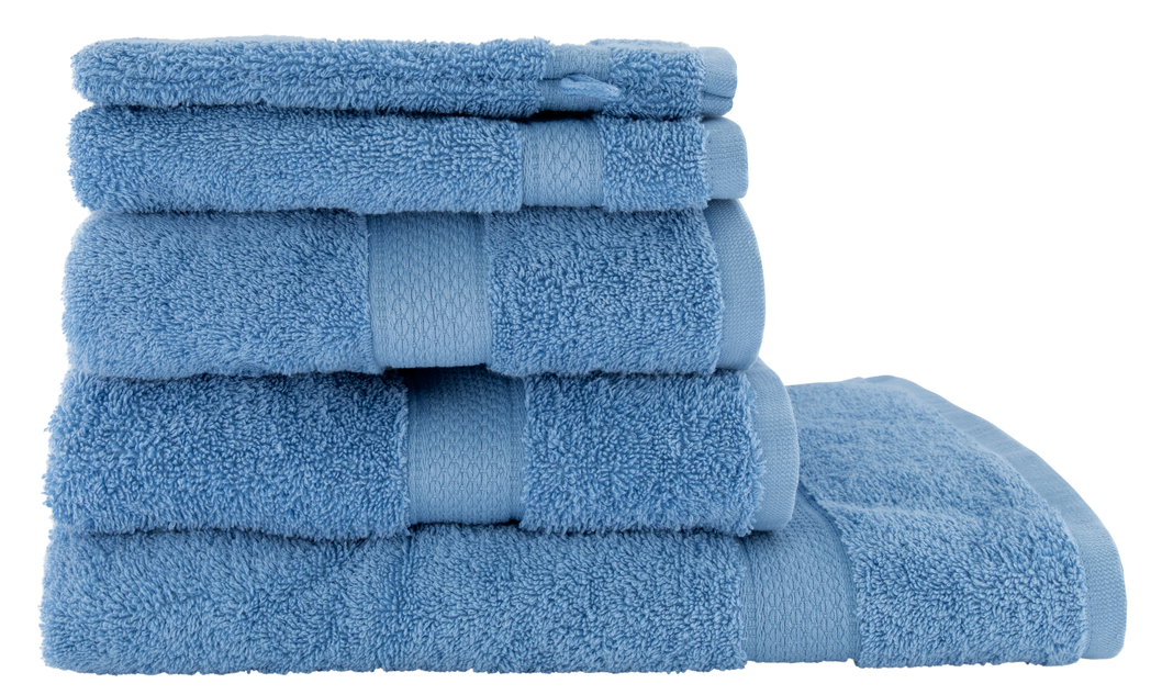 handdoeken - zware kwaliteit felblauw - HEMA