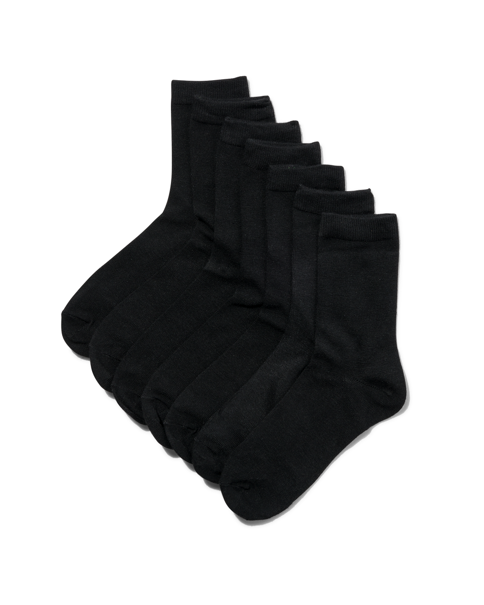 resultaat Wees Ongehoorzaamheid dames sokken - 7 paar zwart - HEMA