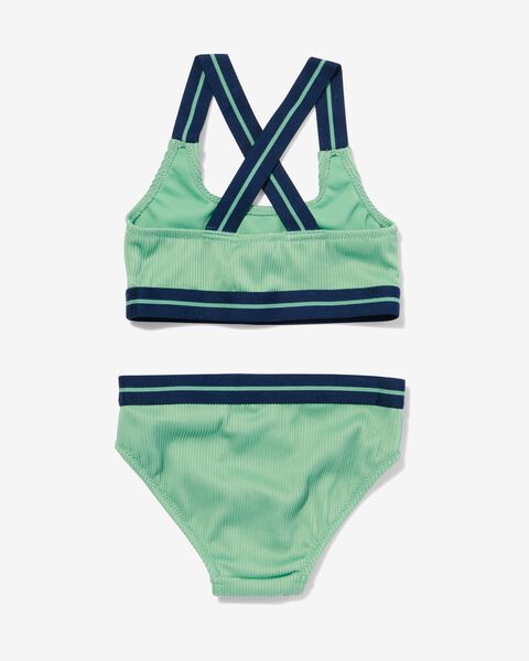 kinder bikini met ribbels groen - HEMA