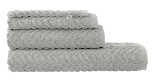 handdoeken - zware kwaliteit - zigzag lichtgrijs - HEMA