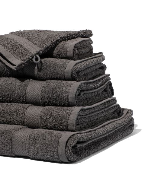 handdoeken - zware kwaliteit donkergrijs - HEMA