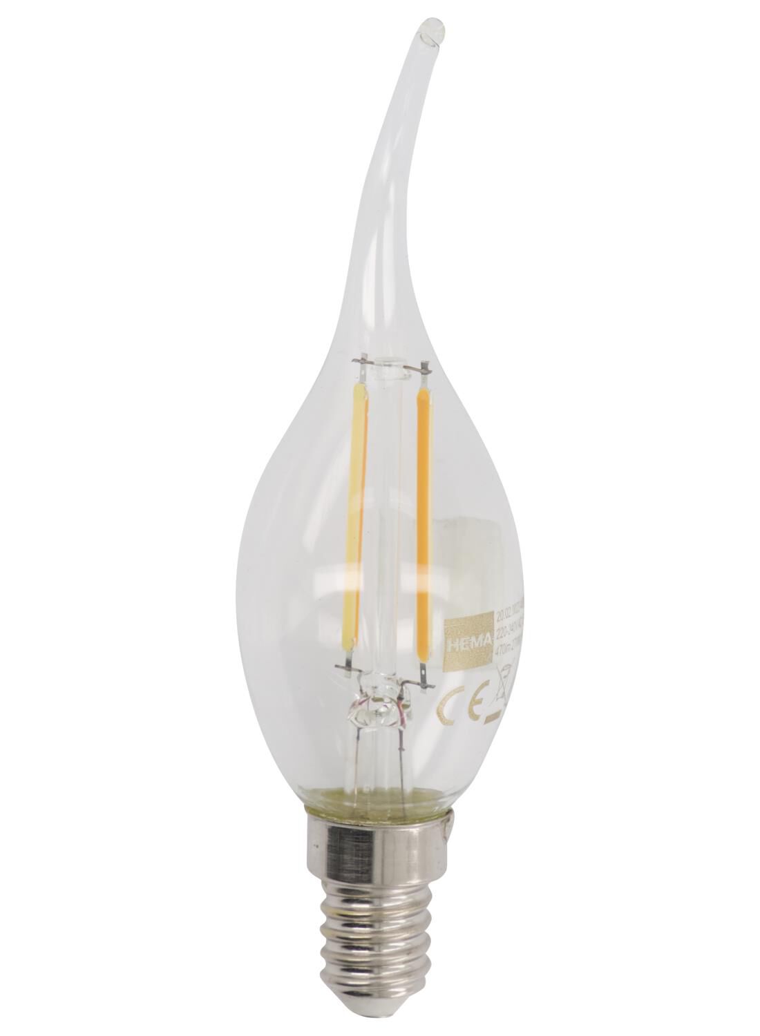 HEMA LED Lamp 40W - 470 Lm - Kaars - Helder (transparant)... - Makeover.nl