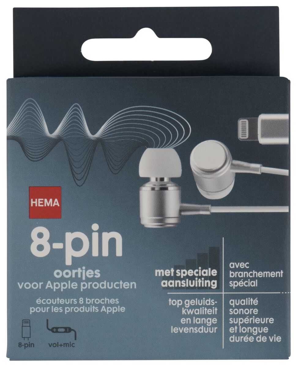 8-pin oortjes voor Apple producten wit - HEMA