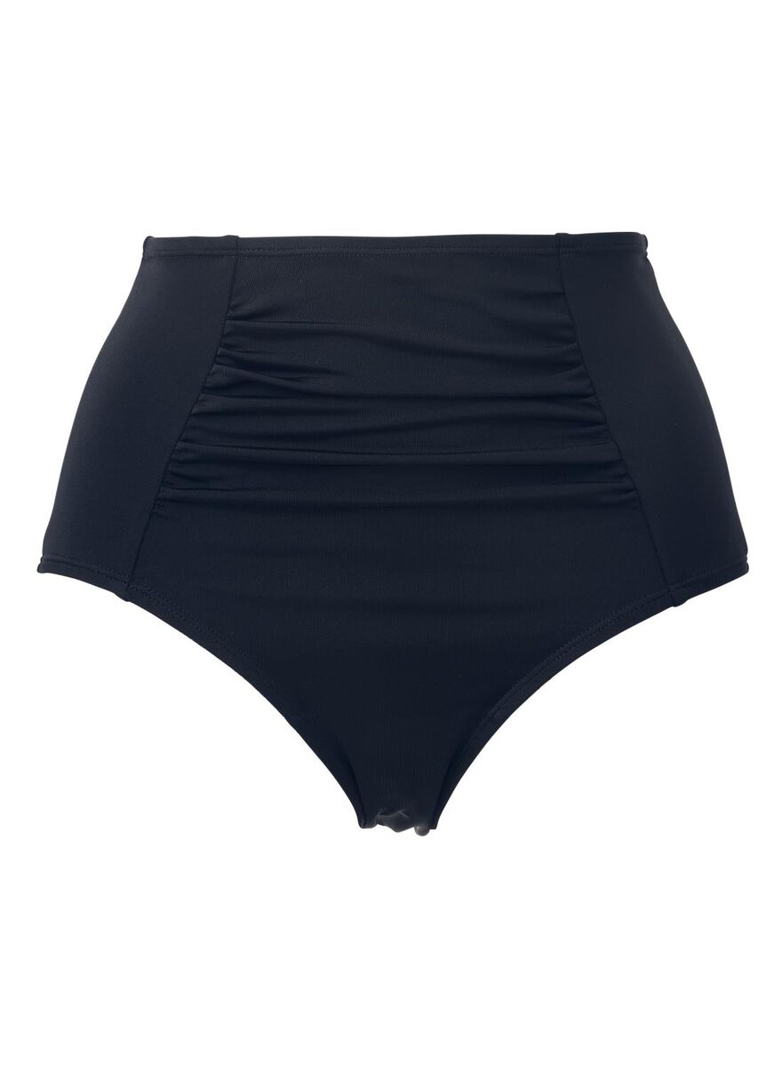 dames bikinislip high waist medium control recycled blauw - HEMA