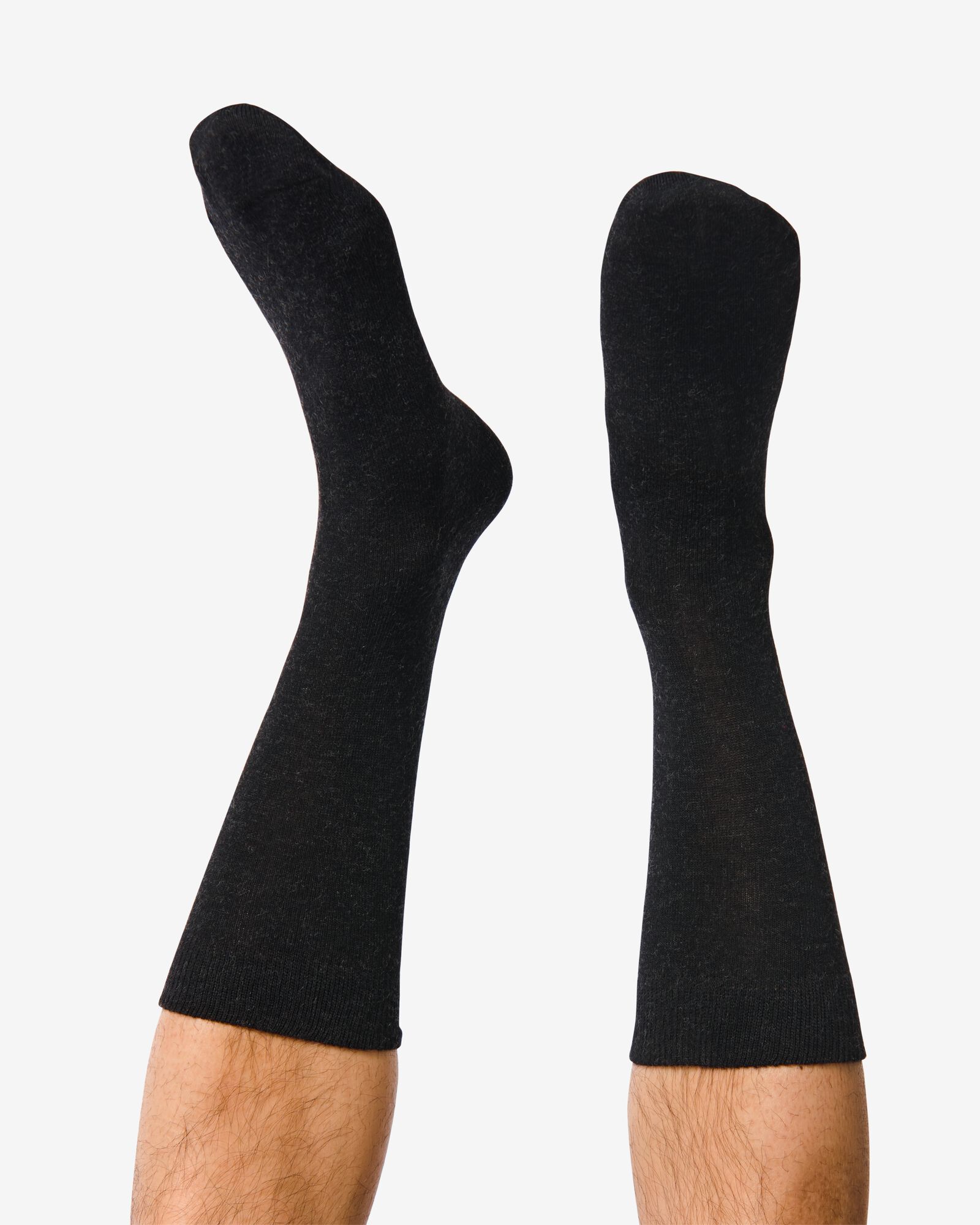 heren sokken met wol - 2 paar zwart - HEMA