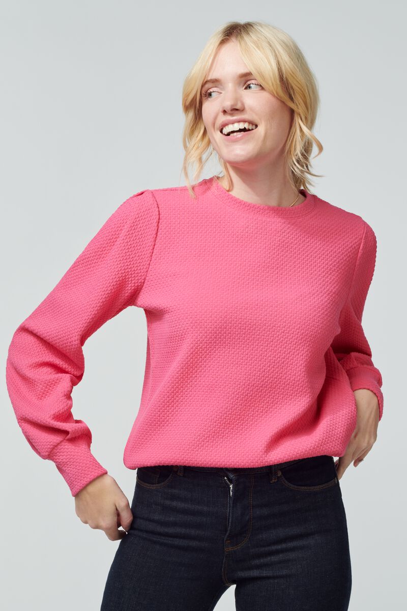 dames sweater Cherry roze - HEMA