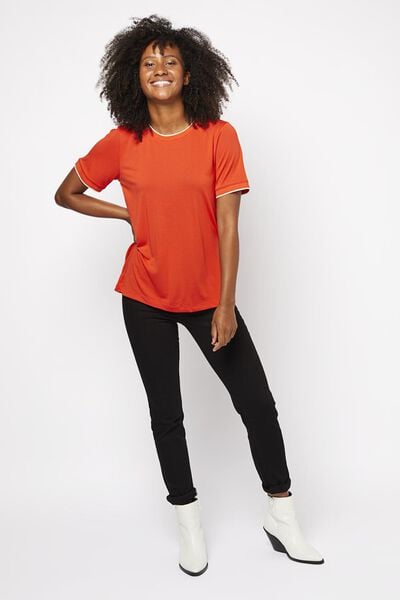 dames t-shirt oranje - HEMA