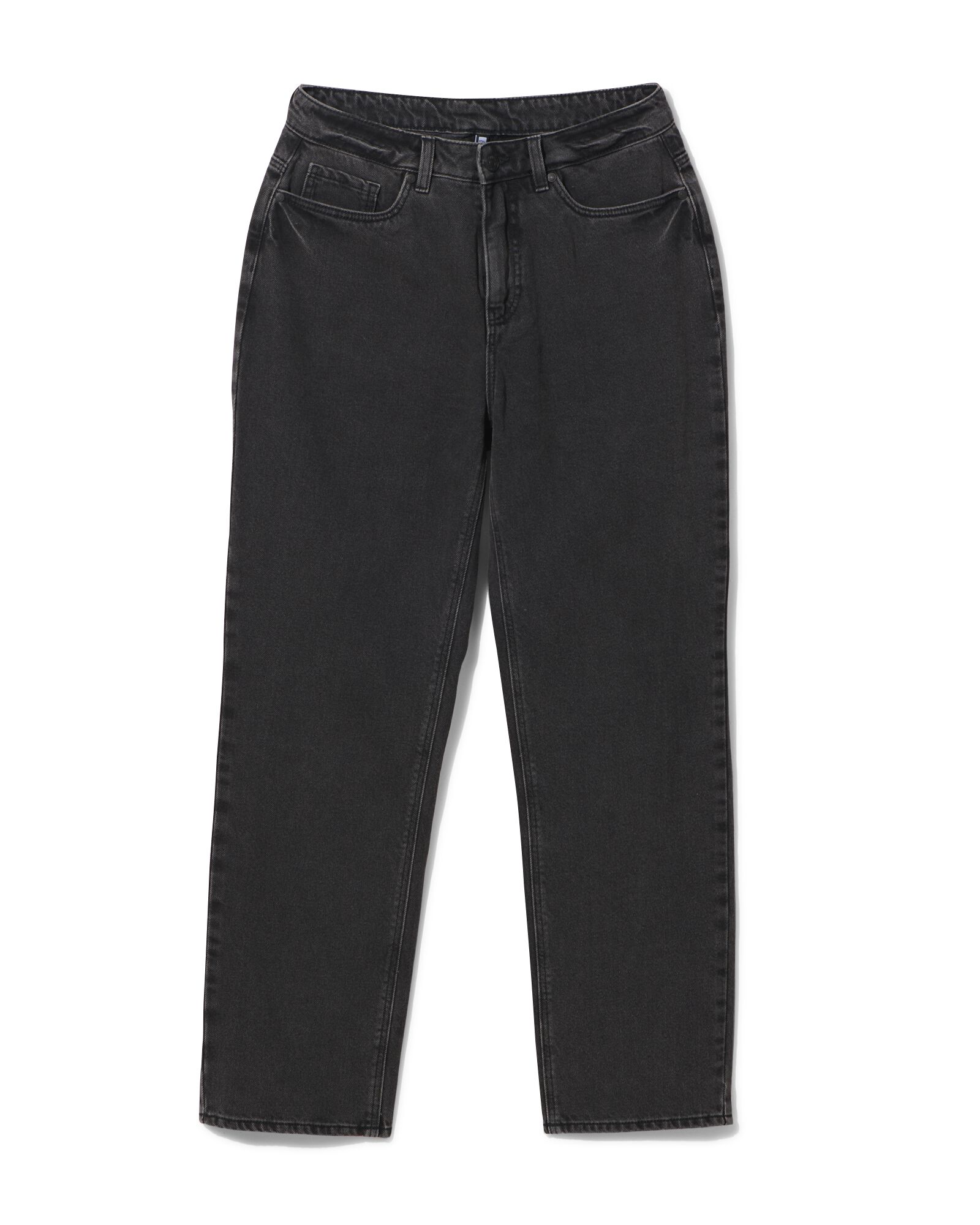 dames jeans straight fit donkergrijs 38 - 36319982 - HEMA