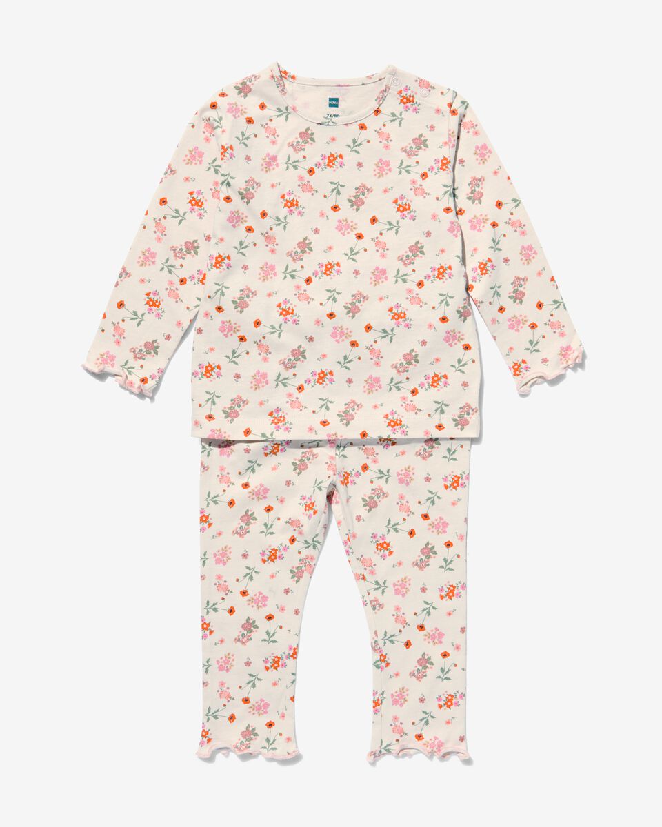 baby pyjama katoen bloemen - HEMA