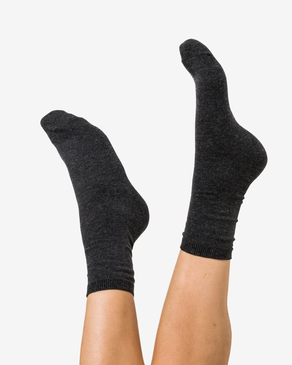 sokken met wol - 2 paar grijs - HEMA