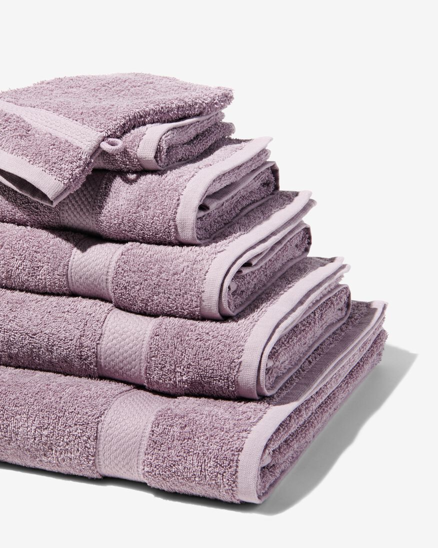 handdoeken - zware kwaliteit mauve - HEMA