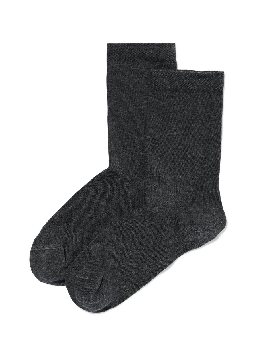 dames sokken met biologisch katoen - 2 paar - HEMA