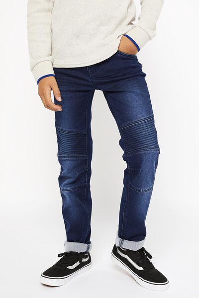 kinder jeans skinny fit donkerdenim - HEMA