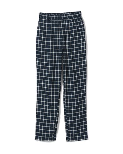 heren pyjamabroek met ruiten flanel donkerblauw XL - 23682743 - HEMA