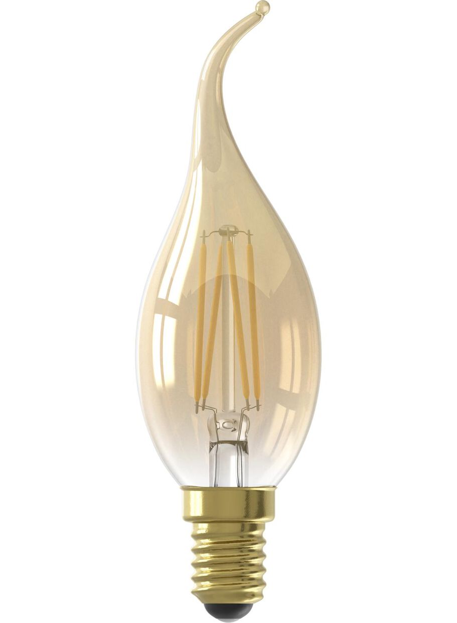 LED lamp 3,5W - 200 lm - kaars - goud - HEMA