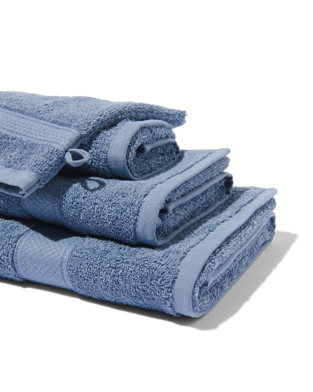 HEMA Handdoek 70x140 Zware Kwaliteit Grijsblauw (blauw)