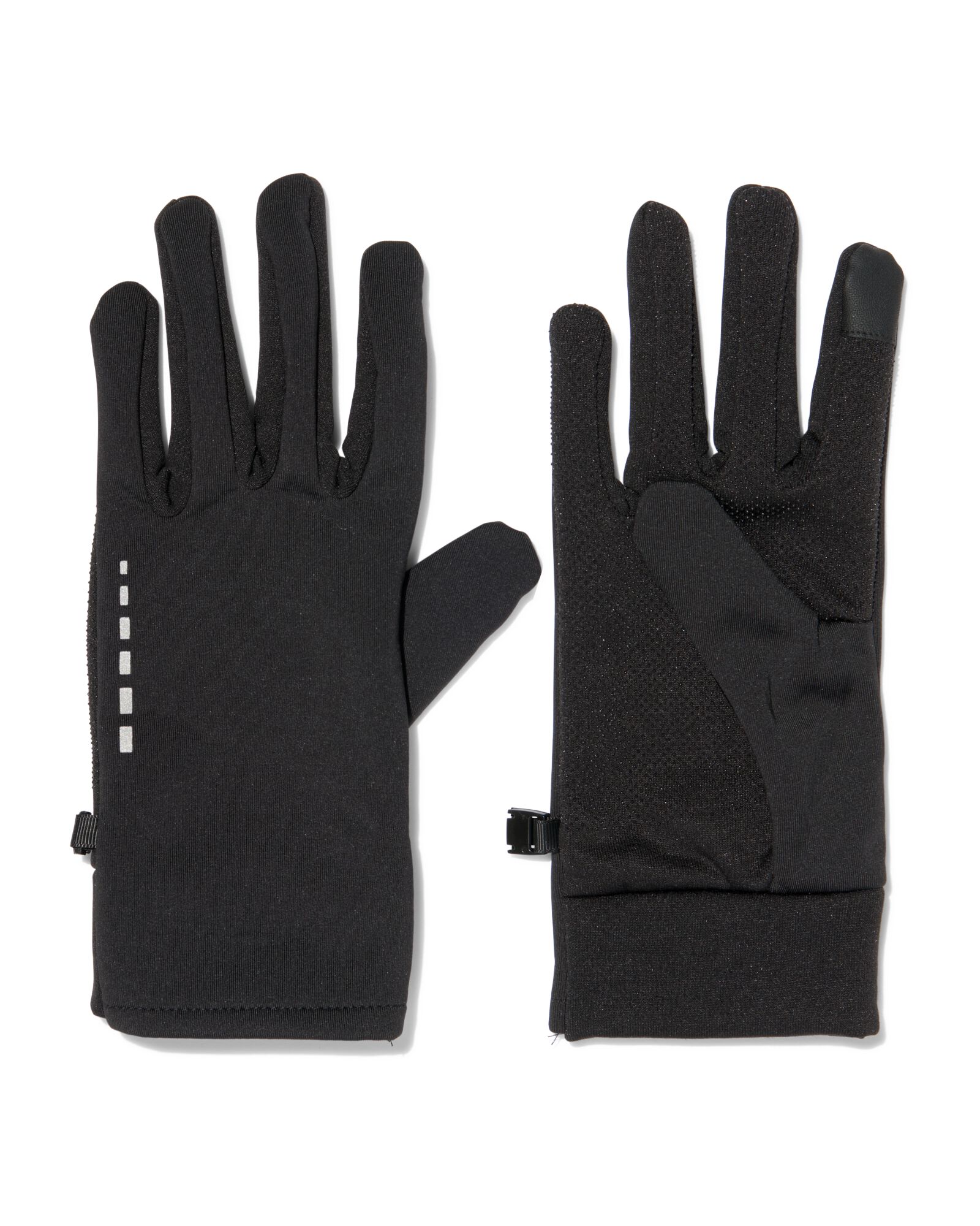 dames en heren handschoenen softshell zwart - HEMA