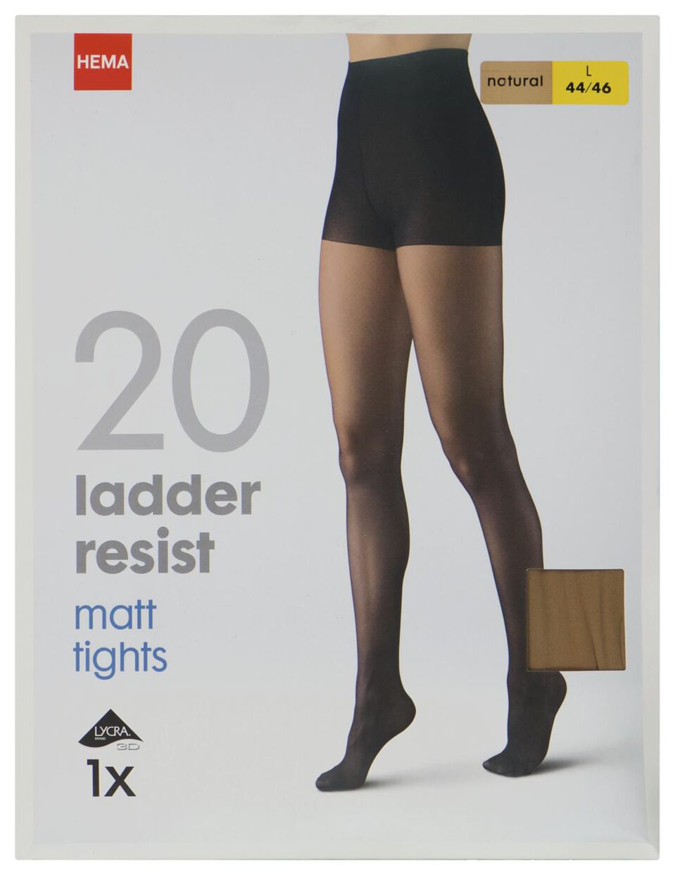 panty ladder resist 20denier naturel - HEMA