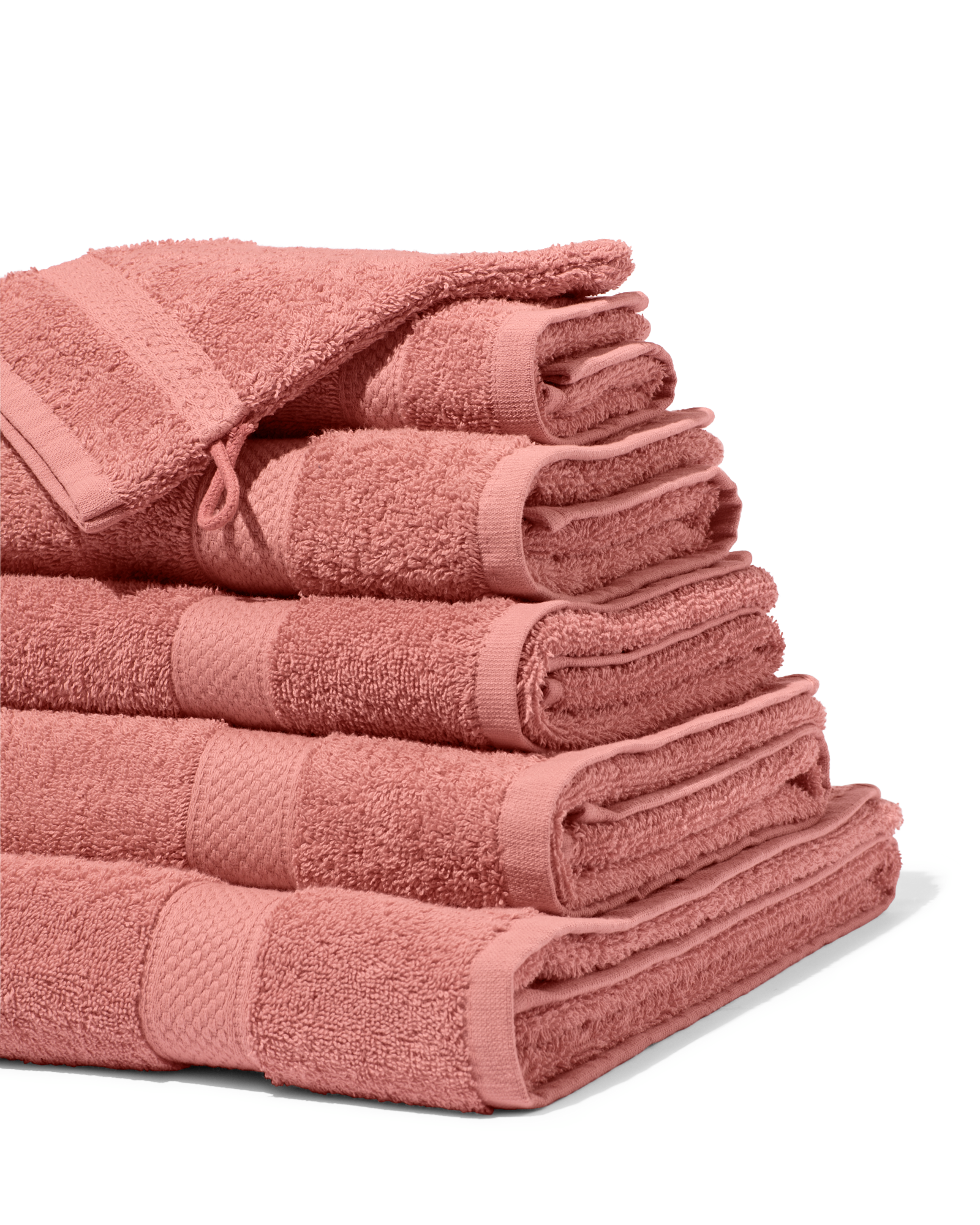 handdoeken - zware kwaliteit oudroze - HEMA