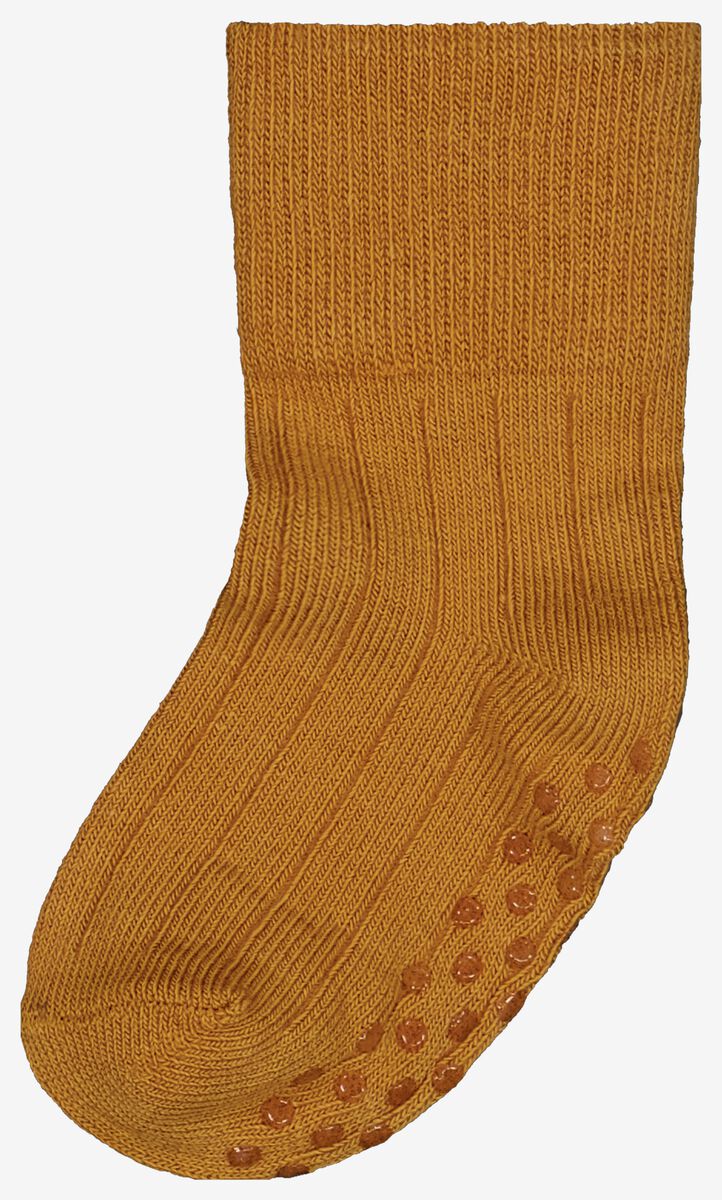 baby sokken met bamboe - 5 paar geel - HEMA