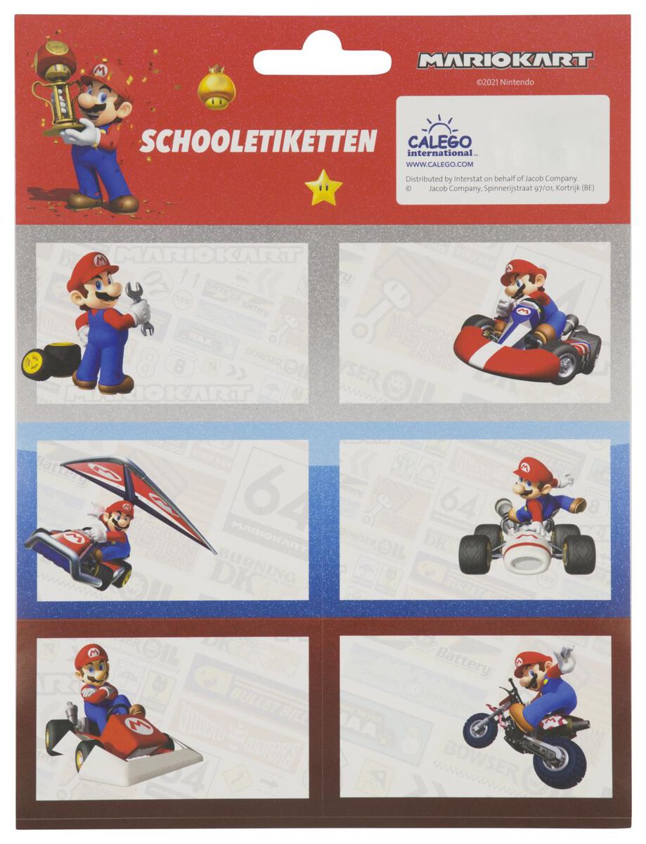 etiketten 5x8 Mario - 18 stuks - HEMA