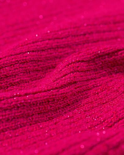 damestrui Louisa met ribbels en glitters roze roze - 36244640PINK - HEMA