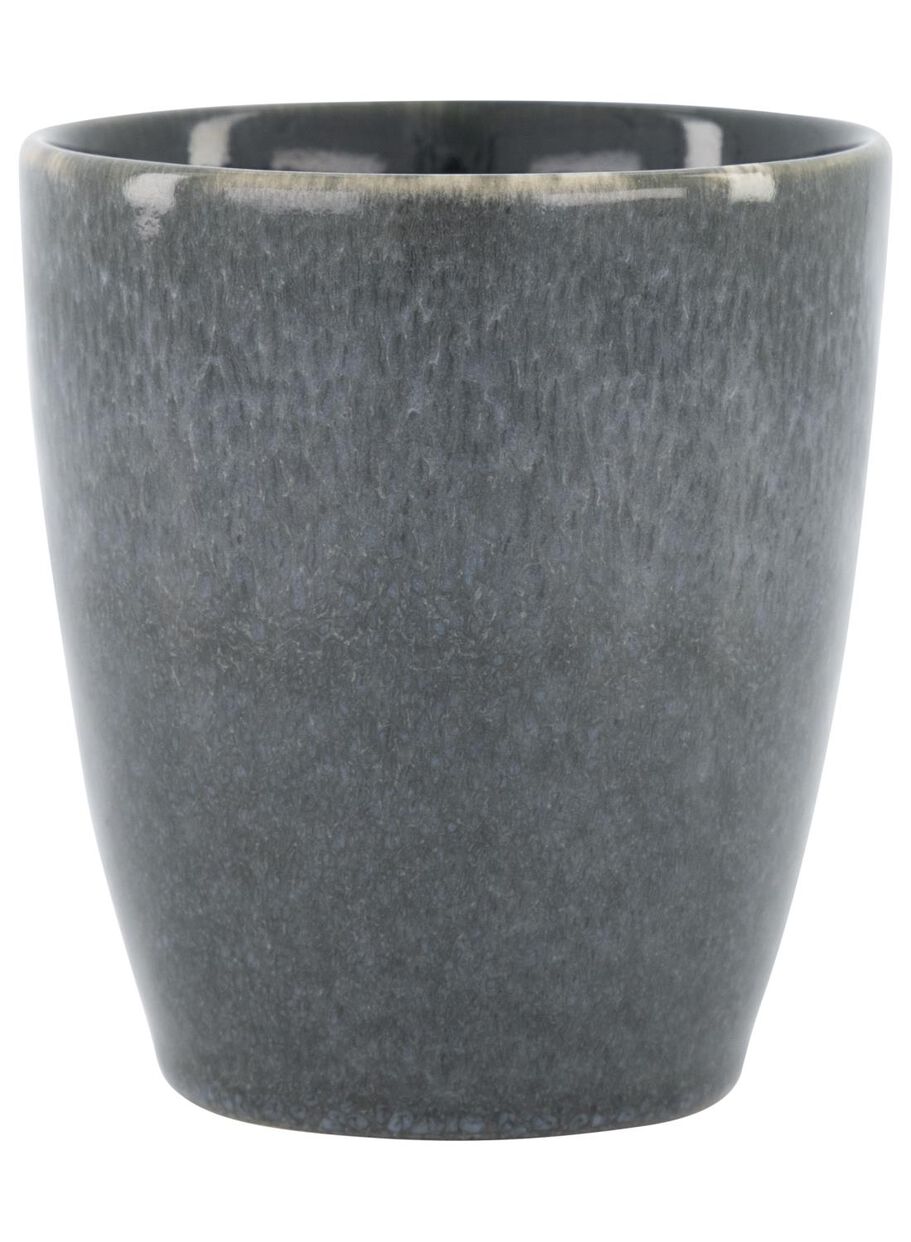 mok 8 cm - Porto - reactief glazuur - zwart - HEMA