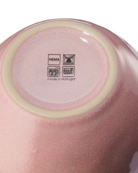 schaal - 10 cm - Porto - reactief glazuur - roze - HEMA