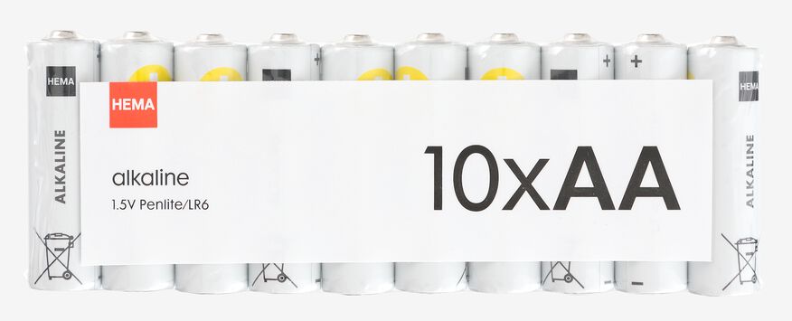 AA alkaline batterijen - 10 stuks - HEMA