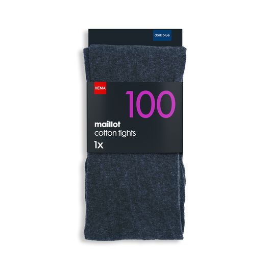 maillot katoen 100denier donkerblauw - HEMA