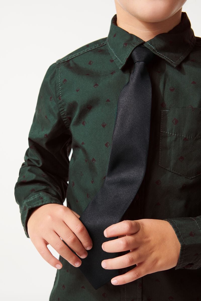 kinder overhemd met stropdas groen - HEMA